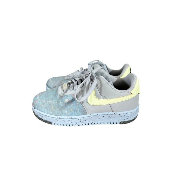 NIKE AIR FORCE 1 LOW CRATER PURE PLATINUM BARELY VOLT - Picture 1 of 7